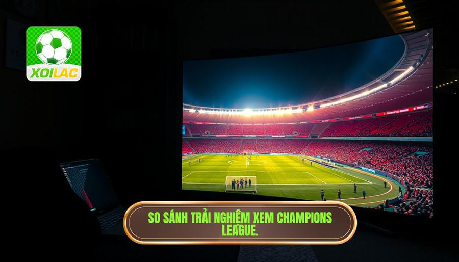 Bảng so sánh trải nghiệm xem Champions League